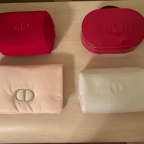 New Dior 4 Piece Cosmetic Case Bundle Set - Picture 3 of 5